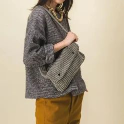 Femme SIX SŒURS Sacs À Main|Sac Banane-SIXSOEURS - Sac Banane XL - Gris