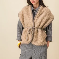 Femme SIX SŒURS Vestes-SIXSOEURS - Veste Reina - Beige