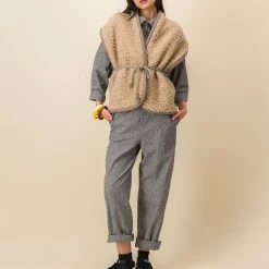 Femme SIX SŒURS Vestes-SIXSOEURS - Veste Reina - Beige