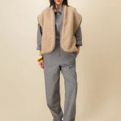 Femme SIX SŒURS Vestes-SIXSOEURS - Veste Reina - Beige