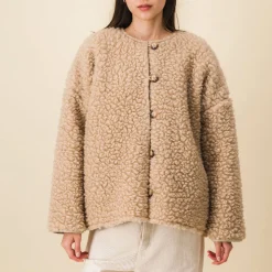 Femme SIX SŒURS Vestes-SIXSOEURS - Veste Willie - Beige