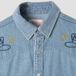 Femme Stan Ray Chemises-- Chemise - Western - Stonewash