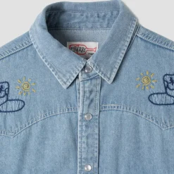 Homme STAN RAY Chemises-- Chemise Western - Bleu