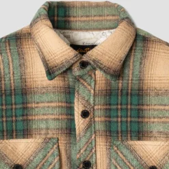 Homme STAN RAY Vestes-- Surchemise à carreaux - Vert/ Beige