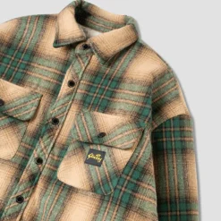 Homme STAN RAY Vestes-- Surchemise à carreaux - Vert/ Beige