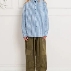 Homme STORY MFG Chemises-- Chemise à rayures - Bleu