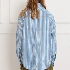 Homme STORY MFG Chemises-- Chemise à rayures - Bleu