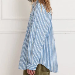 Homme STORY MFG Chemises-- Chemise à rayures - Bleu