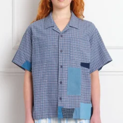 Homme STORY MFG Chemises-- Chemise PA - Vichy Blue