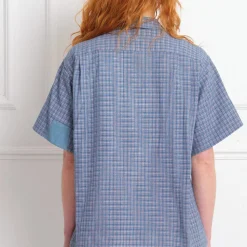 Homme STORY MFG Chemises-- Chemise PA - Vichy Blue