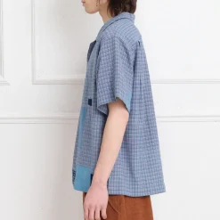 Homme STORY MFG Chemises-- Chemise PA - Vichy Blue