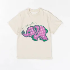 Homme STORY MFG T-shirts-- T-shirt Grateful - Ecru & Pink