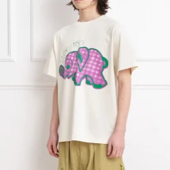 Homme STORY MFG T-shirts-- T-shirt Grateful - Ecru & Pink