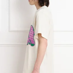 Homme STORY MFG T-shirts-- T-shirt Grateful - Ecru & Pink