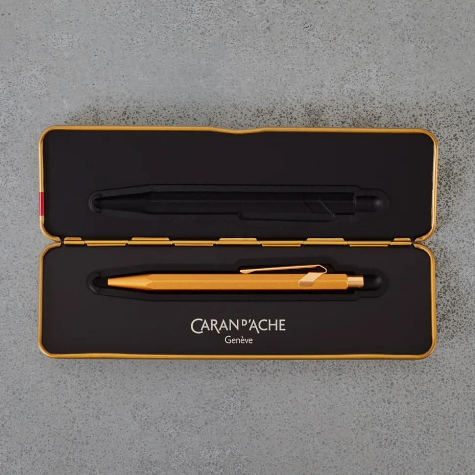 252 CARAN D ACHE Écriture-Stylo bille 849 COLORMAT-X - Gold - Caran d'Ache