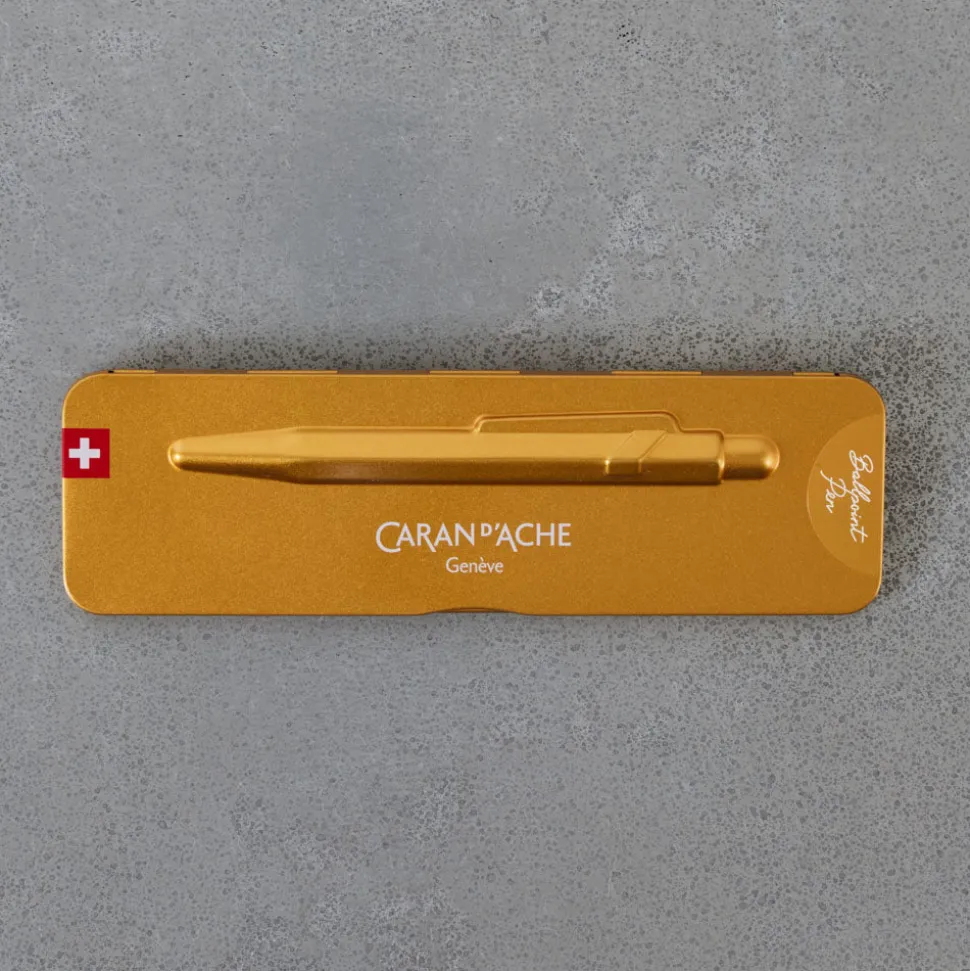 252 CARAN D ACHE Écriture-Stylo bille 849 COLORMAT-X - Gold - Caran d'Ache