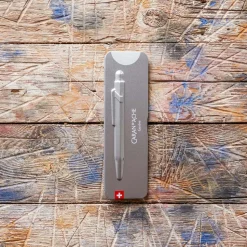 252 CARAN D ACHE Écriture-Stylo bille Original avec étui argenté - Caran d'Ache