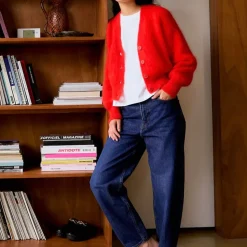 Femme Surprise Mailles-- Cardigan Monica - Rouge/Orange