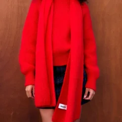 Femme Surprise L'esprit Merci|Foulards & Echarpes-- Écharpe Mohair Donna - Rouge