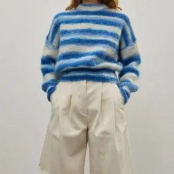 Femme Surprise Mailles-- Pull Mary - Bleu