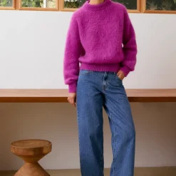 Femme Surprise Mailles-- Pull Mohair Jane - Violet