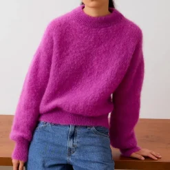 Femme Surprise Mailles-- Pull Mohair Jane - Violet