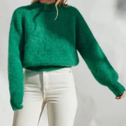 Femme Surprise L'esprit Merci|Mailles-- Pull Mohair Jane - Vert