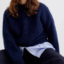 Femme Surprise L'esprit Merci|Mailles-- Pull Mohair Jane - Marine