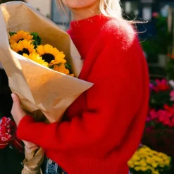 Femme Surprise L'esprit Merci|Mailles-- Pull Mohair Jane - Rouge