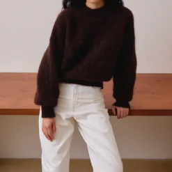 Femme Surprise L'esprit Merci|Mailles-- Pull Mohair Jane - Chocolat