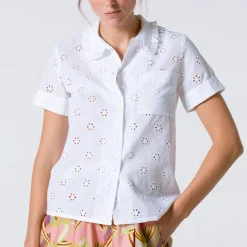 Femme Suzie Winkle Chemises-- Top Lina Coco - Blanc