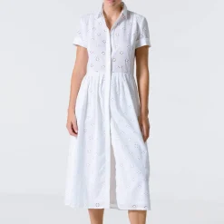Femme Suzie Winkle Robes--Robe Jody Coco - Blanc