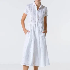 Femme Suzie Winkle Robes--Robe Jody Coco - Blanc