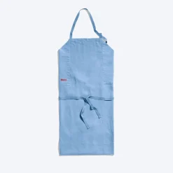 200 LINTEX Tabliers-Tablier en lin lavé - Bleu Tyrrhénien