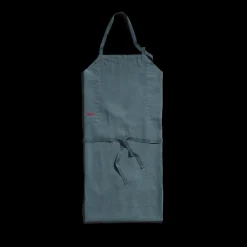 200 LINTEX Maison De Campagne|Tabliers-Tablier en lin lavé - Bleu Pétrole