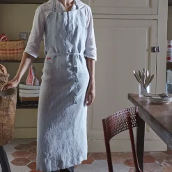 200 LINTEX Tabliers-Tablier en lin lavé - Gris Vésuve