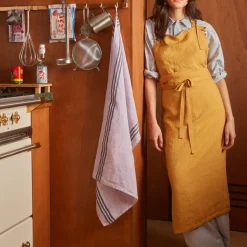 200 LINTEX Tabliers-Tablier en lin lavé - Jaune Asahi