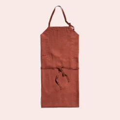 200 LINTEX Tabliers-Tablier en lin lavé - Rouge Urushi