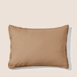 2100 GAZEX Taies D'oreiller-Taie d'oreiller en gaze de coton - Brun Haussmann