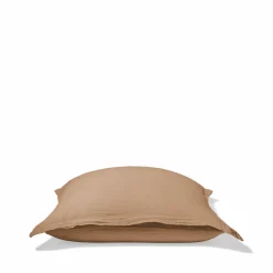 2100 GAZEX Taies D'oreiller-Taie d'oreiller en gaze de coton - Brun Haussmann