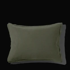 2100 GAZEX Taies D'oreiller-Taie d'oreiller en gaze de coton - Vert Luxembourg