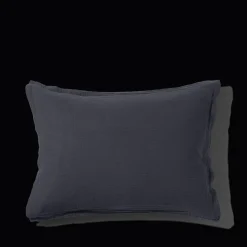 2100 GAZEX Taies D'oreiller-Taie d'oreiller en gaze de coton - Gris Fusain