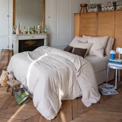 2100 GAZEX Taies D'oreiller-Taie d'oreiller en gaze de coton - Beige Quai de Seine