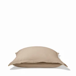 2100 GAZEX Taies D'oreiller-Taie d'oreiller en gaze de coton - Beige Quai de Seine