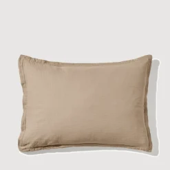 2100 GAZEX Taies D'oreiller-Taie d'oreiller en gaze de coton - Beige Quai de Seine