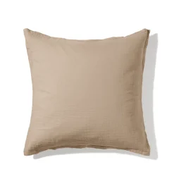2100 GAZEX Taies D'oreiller-Taie d'oreiller en gaze de coton - Beige Quai de Seine