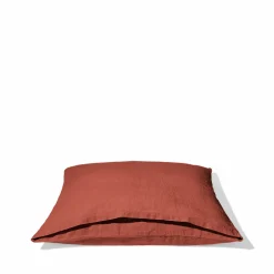 200 LINTEX Taies D'oreiller-Taie d'oreiller en lin lavé - Rouge Urushi