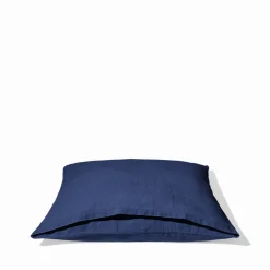 200 LINTEX Taies D'oreiller-Taie d'oreiller en lin lavé - Bleu Shibori