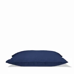 200 LINTEX Taies D'oreiller-Taie d'oreiller en lin lavé - Bleu Shibori