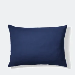 200 LINTEX Taies D'oreiller-Taie d'oreiller en lin lavé - Bleu Shibori